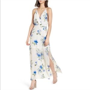 Lush White Floral Dress Small